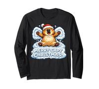 Merry Capy Christmas ! Capybara Snow Angel Adorable garçon Fille Manche Longue