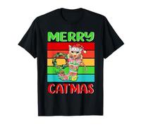 Merry Catmas American Bobtail Christmas Cat Kitty Xmas T-Shirt