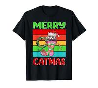 Merry Catmas Siberian Cat Christmas Kitty Funny Xmas T-Shirt