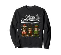 Merry Christmas Bernese Mountain Dog Reindeer Elf Santa Sweatshirt