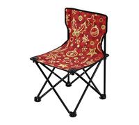Merry Christmas Buffalo Plaid à carreaux doré/rouge Motif pliable Chaise de camping ultra légère et compacte avec chaise portable pour attendre en ligne en plein air