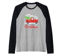 Merry Christmas Buffalo Truck Tree Rouge Plaid Famille Assorti Manche Raglan