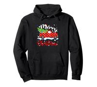 Merry Christmas Buffalo Truck Tree Rouge Plaid Famille Assorti Sweat à Capuche