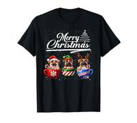 Merry Christmas Cane Corso Reindeer Elf Santa Dog Lover T-Shirt