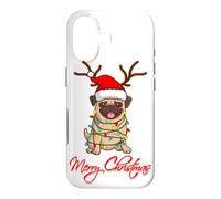 Merry Christmas Carlins Mops Cadeau de Noël drôle pour Chien Coque pour iPhone 17