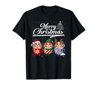 Merry Christmas Cavalier King Charles Spaniel Reindeer Santa T-Shirt