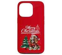 Merry Christmas Cavalier King Charles Spaniel Santa Hat Xmas Coque pour iPhone 13 Pro