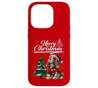 Merry Christmas Cavalier King Charles Spaniel Santa Hat Xmas Coque pour iPhone 14 Pro