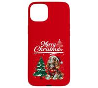 Merry Christmas Cavalier King Charles Spaniel Santa Hat Xmas Coque pour iPhone 15 Plus