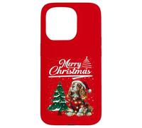 Merry Christmas Cavalier King Charles Spaniel Santa Hat Xmas Coque pour iPhone 15 Pro