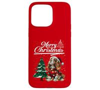 Merry Christmas Cavalier King Charles Spaniel Santa Hat Xmas Coque pour iPhone 15 Pro Max