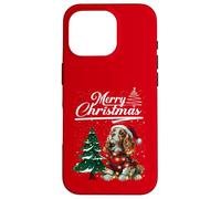 Merry Christmas Cavalier King Charles Spaniel Santa Hat Xmas Coque pour iPhone 16 Pro