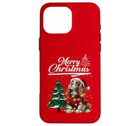Merry Christmas Cavalier King Charles Spaniel Santa Hat Xmas Coque pour iPhone 16 Pro Max