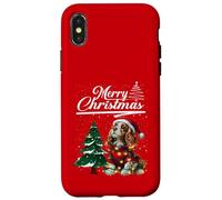 Merry Christmas Cavalier King Charles Spaniel Santa Hat Xmas Coque pour iPhone X/XS