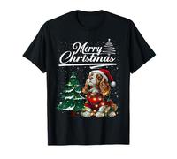 Merry Christmas Cavalier King Charles Spaniel Santa Hat Xmas T-Shirt