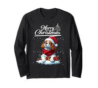 Merry Christmas Cavalier King Charles Spaniel Santa Xmas Manche Longue