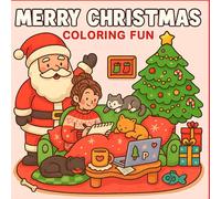Merry Christmas Coloring Book for Kids Ages 3-8 | 30 Big and Easy Festive Pages Featuring Santa, Reindeer, Stockings, Snowmen & Holiday Cheer | Perfect Preschool & Toddler Activity Gift