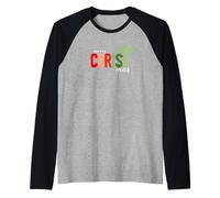 Merry Christmas Cross Design Religious Holiday Christian Tee Manche Raglan