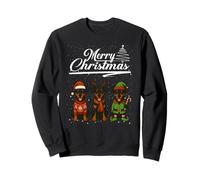 Merry Christmas Doberman Pinscher Reindeer Elf Santa Squad Sweatshirt