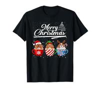 Merry Christmas English Cocker Spaniel Reindeer Elf Santa T-Shirt