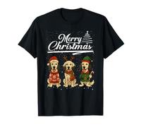 Merry Christmas English Setter Reindeer Elf Santa Dog Lover T-Shirt