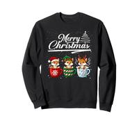 Merry Christmas Fox Reindeer Elf Santa Squad Animals Sweatshirt