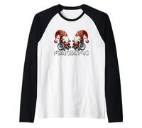 Merry Christmas Gnomes for Women Men Kids Wheelchair Santa Manche Raglan