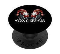 Merry Christmas Gnomes for Women Men Kids Wheelchair Santa PopSockets PopGrip Adhésif