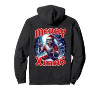 Merry Christmas Heavy Metal Père Noël satanique tête de Mort Sweat à Capuche