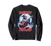 Merry Christmas Heavy Metal Père Noël satanique tête de Mort Sweatshirt