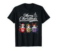 Merry Christmas Jack Russell Terrier Reindeer Elf Santa T-Shirt