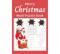 Merry Christmas Multi Puzzle Book: Christmas winter multi puzzle book | 6x9 inches, 120 pages, 20 search word, 20 crossword, 20 sudoko | Gift for vacation, holidays and relaxing time