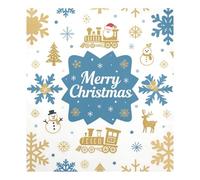 Merry Christmas Nordic Snowflake Indigo Gold Housses décoratives magnétiques réutilisables panneau magnétique couverture de vacances décoration de vacances Cubierta de imán para lavavajillas 58,4 x 66