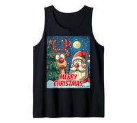 Merry Christmas Père Noël Renne Noël Drôle Débardeur