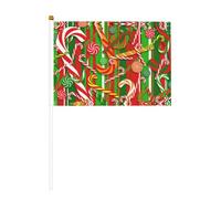 Merry Christmas Petit drapeau portable pour jeux sportifs et festivals Décoration Drapeau de défilé 14 x 20,8 cm