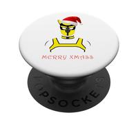 Merry Christmas Puppy Play Pups Gay Pride Jaune LGBTQ PopSockets PopGrip Adhésif