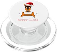 Merry Christmas Puppy Play Pups Gay Pride Orange LGBTQ PopSockets PopGrip pour MagSafe