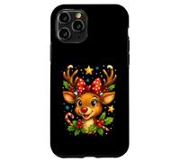 Merry Christmas Renne Noël Famille Flocons de Neige Noël Coque pour iPhone 11 Pro