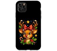 Merry Christmas Renne Noël Famille Flocons de Neige Noël Coque pour iPhone 11 Pro Max