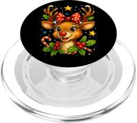 Merry Christmas Renne Noël Famille Flocons de Neige Noël PopSockets PopGrip pour MagSafe