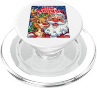 Merry Christmas Renne Père Noël drôle Noël PopSockets PopGrip pour MagSafe