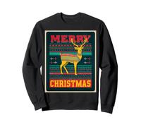 Merry Christmas Renne Vintage rétro années 80 Noël Xmas Sweatshirt
