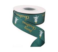 Merry Christmas Ribbon, Glitter Ribbon Swirl Wired Sheer Xmas Tree Decoration Band for Gift Wrapping/crafts/xmas Tree Bows Wreaths 2 Rolls