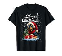 Merry Christmas Rottweiler Santa Hat Dog Lovers Xmas T-Shirt