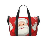 Merry Christmas Sac de voyage à bandoulière avec fermeture éclair Style décontracté Pour week-end et gym shopping, Noir , Taille unique, Sac de voyage