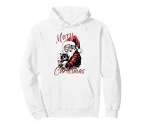 Merry Christmas Santa & Cat Vintage Classic Christmas Christmas Christmas Sweat à Capuche