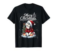 Merry Christmas Siberian Husky Santa Hat Dog Lovers Xmas T-Shirt
