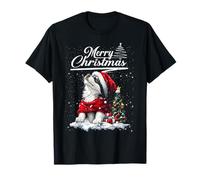 Merry Christmas Siberian Husky Santa Hat Dog Lovers Xmas T-Shirt