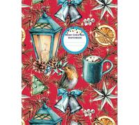 Merry Christmas Sketchbook: Beautiful Greeting Gift For Beginners Kids Teens Students Teachers Friends Family: Unruled Unlined Plain Drawing Paper Workbook 108 Pages (8.5" X 11")