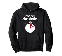 Merry Christmas Snowman Happy Round Cute Xmas Jolly Snowman Sweat à Capuche